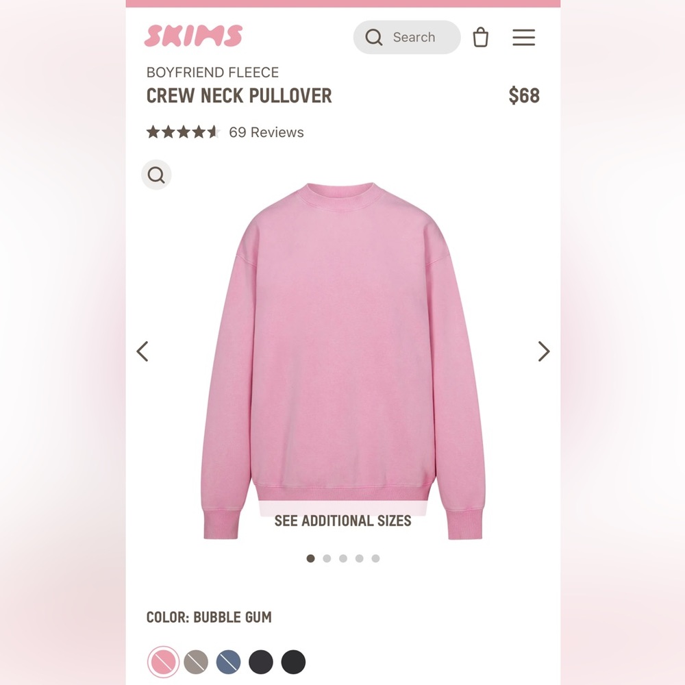SKIMS CREW NECK PULLOVER